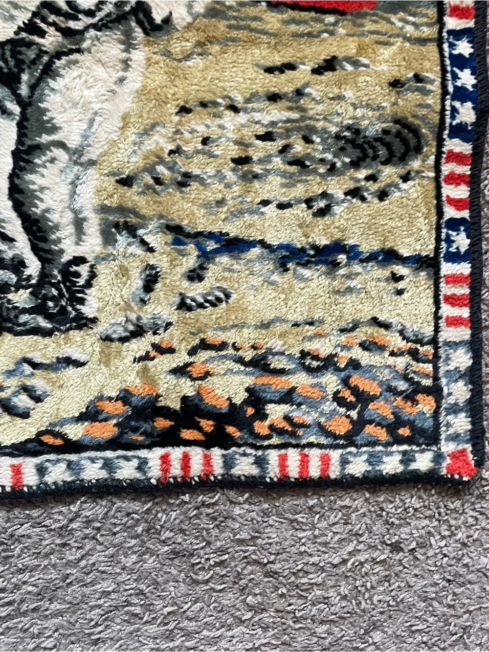Vintage Moon Landing Tapestry Astronaut Apollo First Man on the Moon